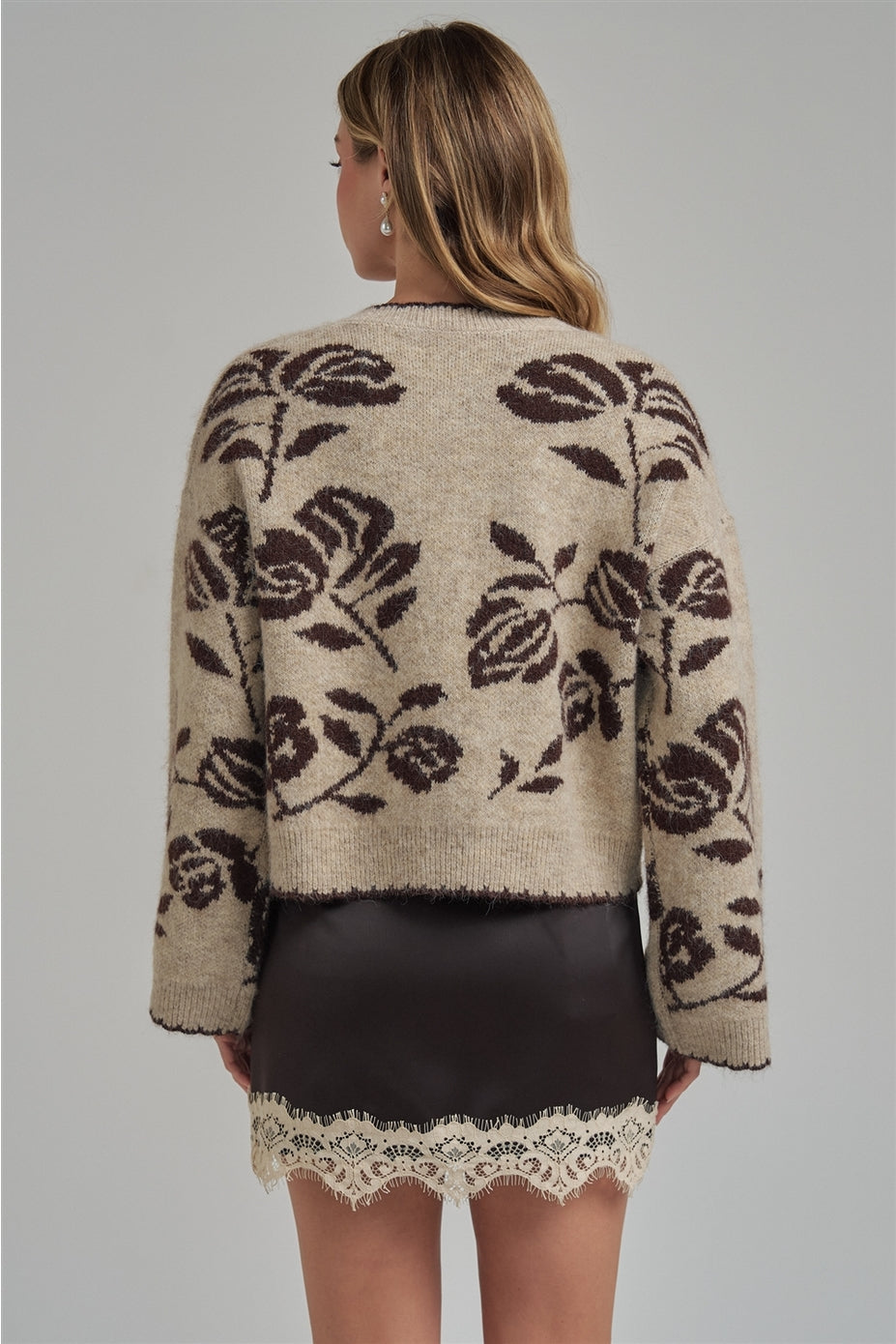 Floral Botanical Pattern Cardigan