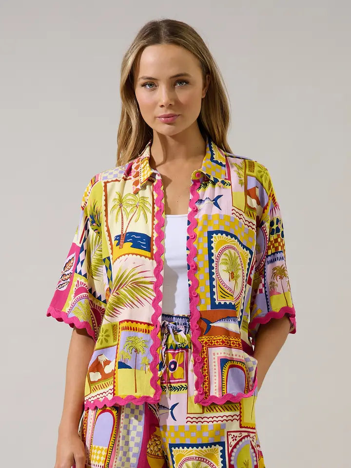 Marnie Button Up Shirt Talmar Postcard