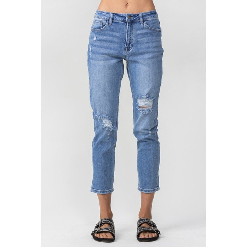 Jelly Jeans High Rise Distressed Mom Denim Jeans