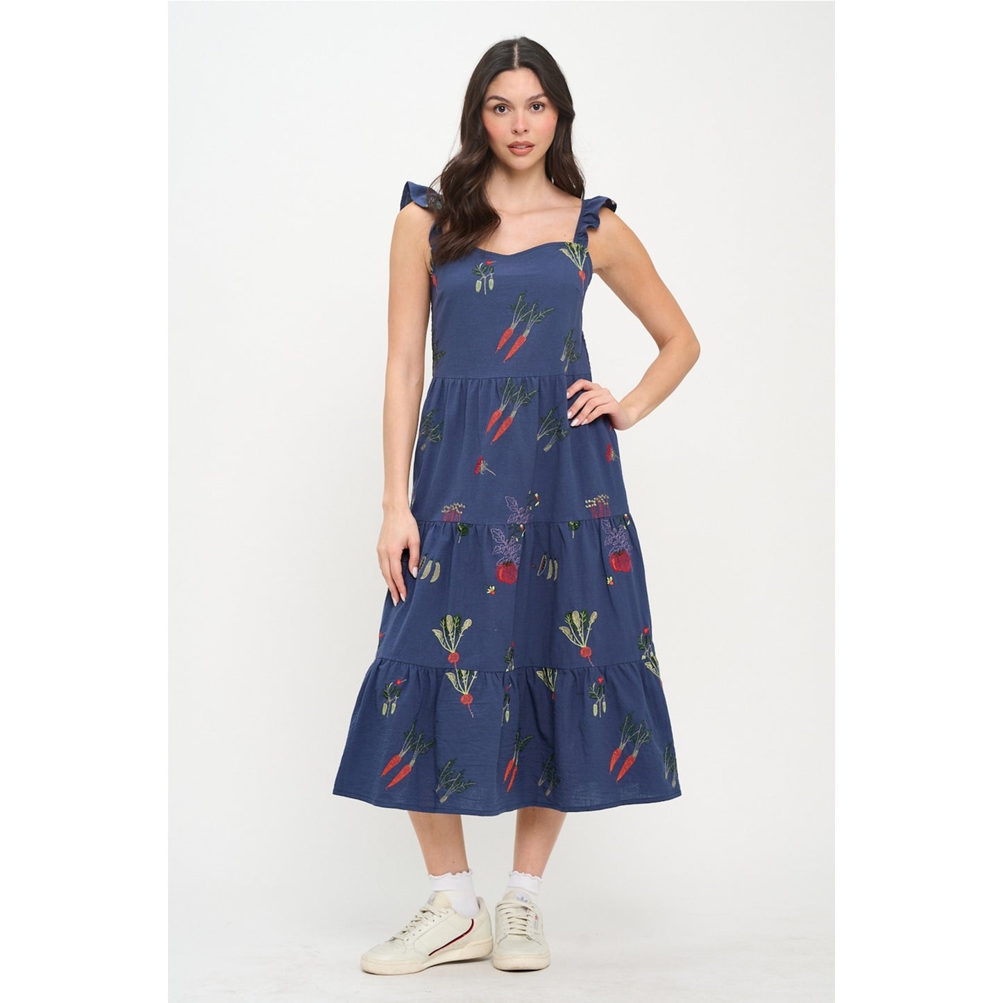 Veggie Garden Embroidered Dress