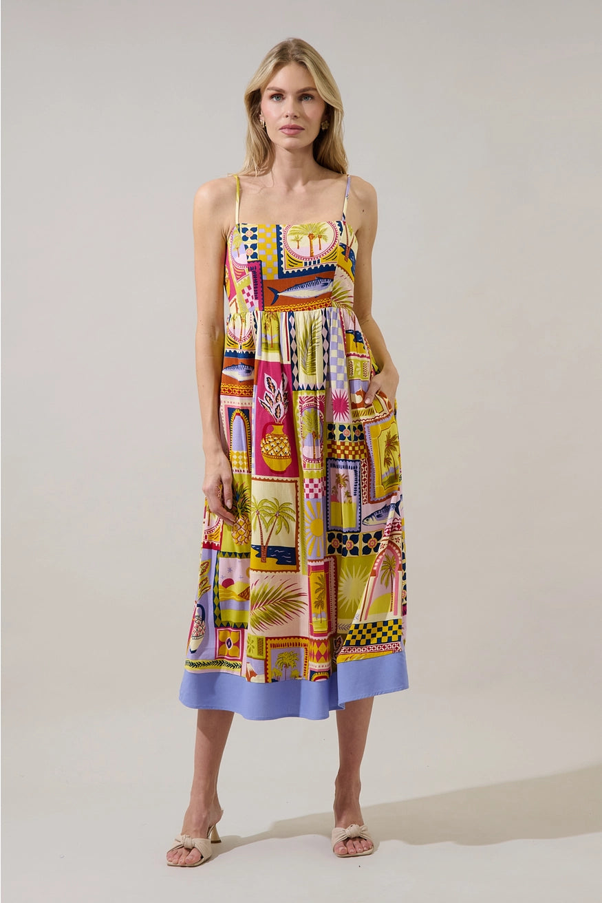 Senia Midi Dress Talmar Postcard