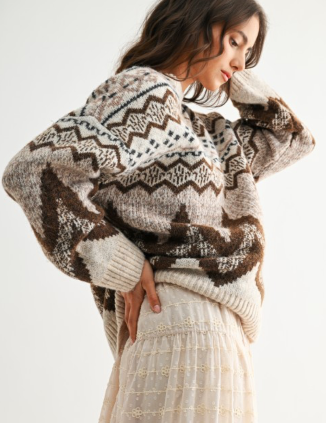 Nordic Chevron Knit Sweater