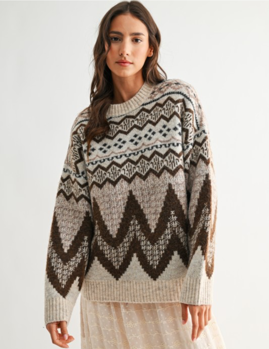 Nordic Chevron Knit Sweater