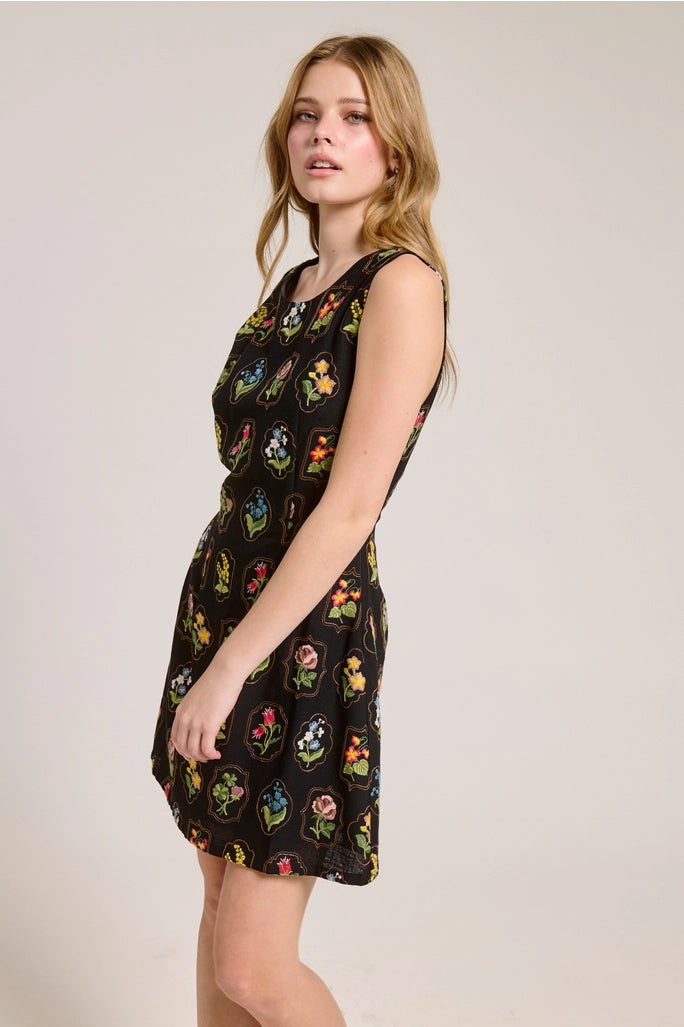 Floral Print Shift Mini Dress