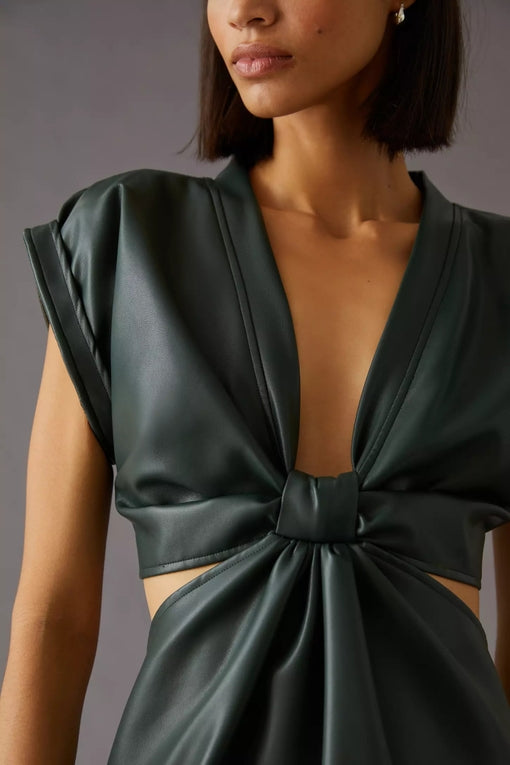 Eva Franco - Forestina Vegan Leather Mini Dress