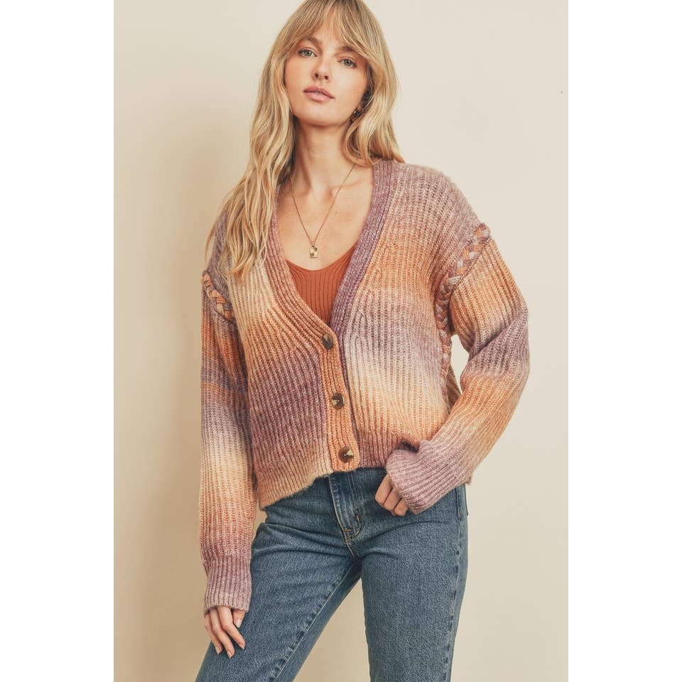 Dress Forum Desert Ombre Dutch Braid Cropped Cardigan