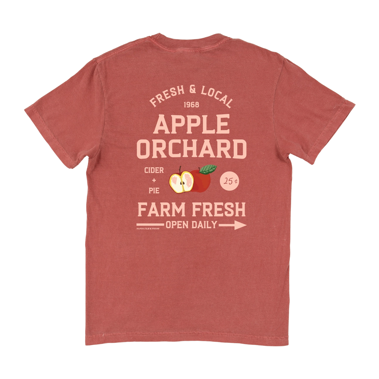 Apple Farmers Market Tee - Crimson
