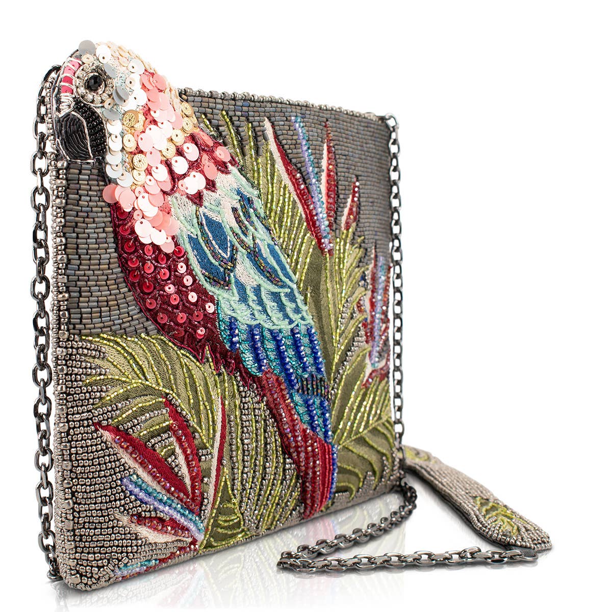 Mary Frances Rainforest Parrot Colorful Handbag