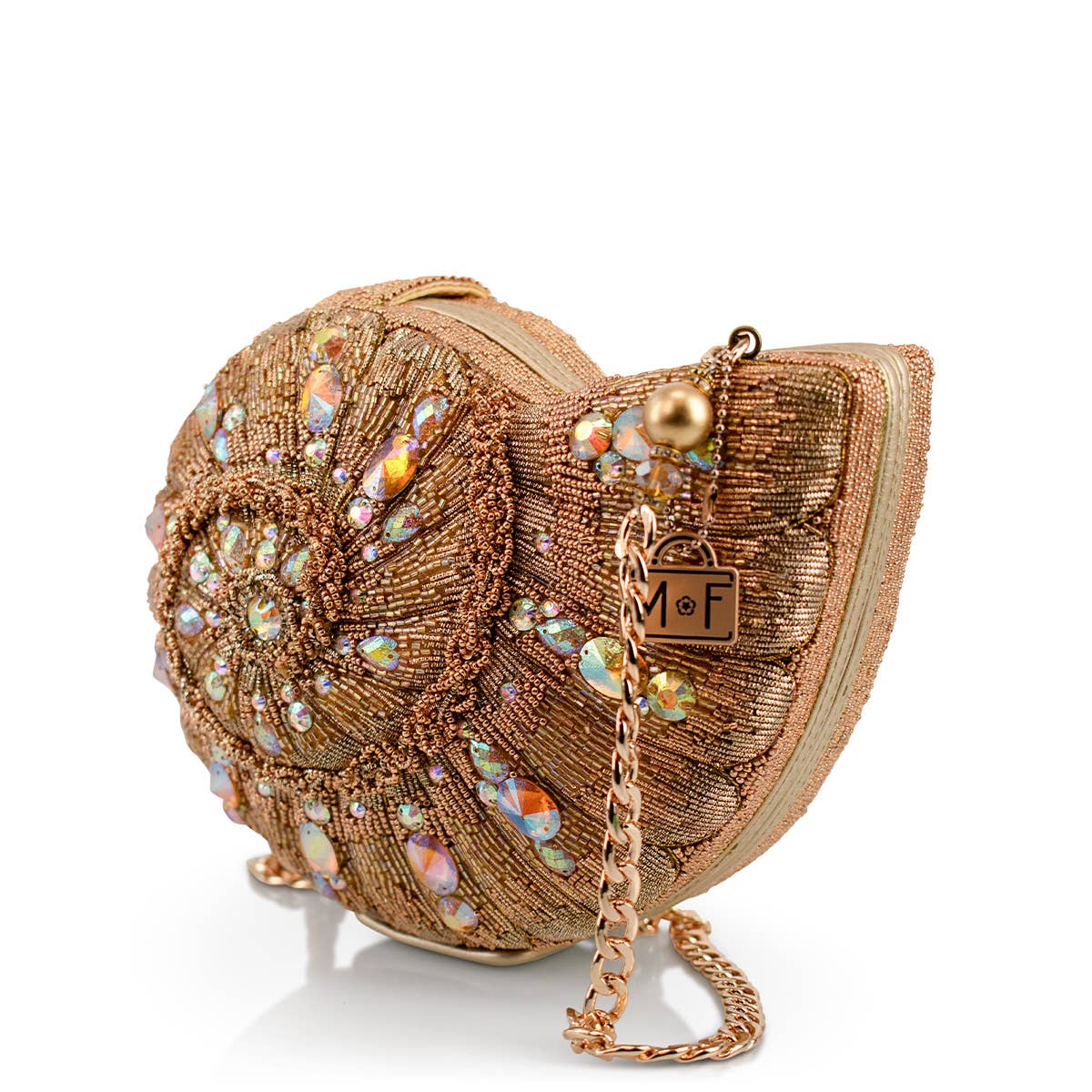 Mary Frances Gold Coast Sea Shell Shaped Crossbody Handbag