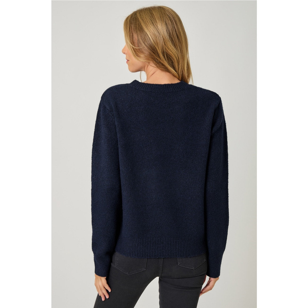 Navy Alpaca Weekend Pullover Sweater