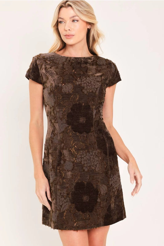 Jacquard Velvet Mini Dress