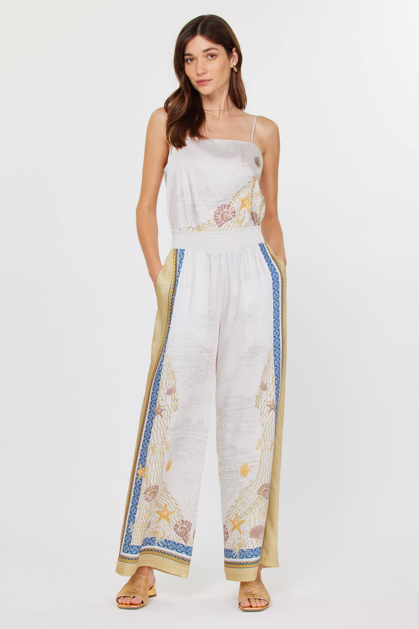 Coastal Scarf Printed Cami Top