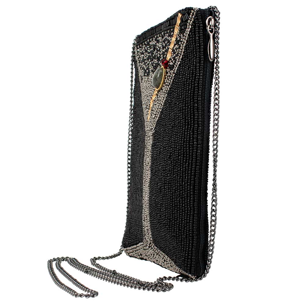 Mary Frances Make It Dirty Beaded Martini Glass Crossbody Phone Bag