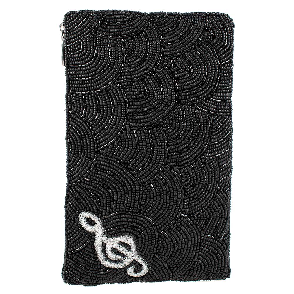 Mary Frances Keys To My Heart Beaded Piano Keys Crossbody Phone Bag