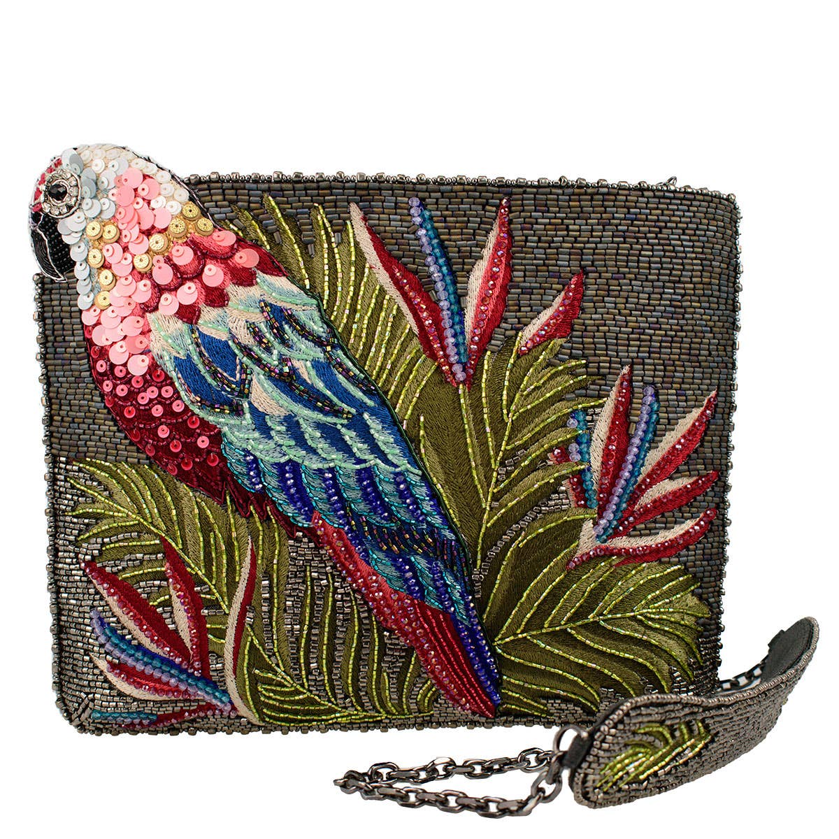 Mary Frances Rainforest Parrot Colorful Handbag