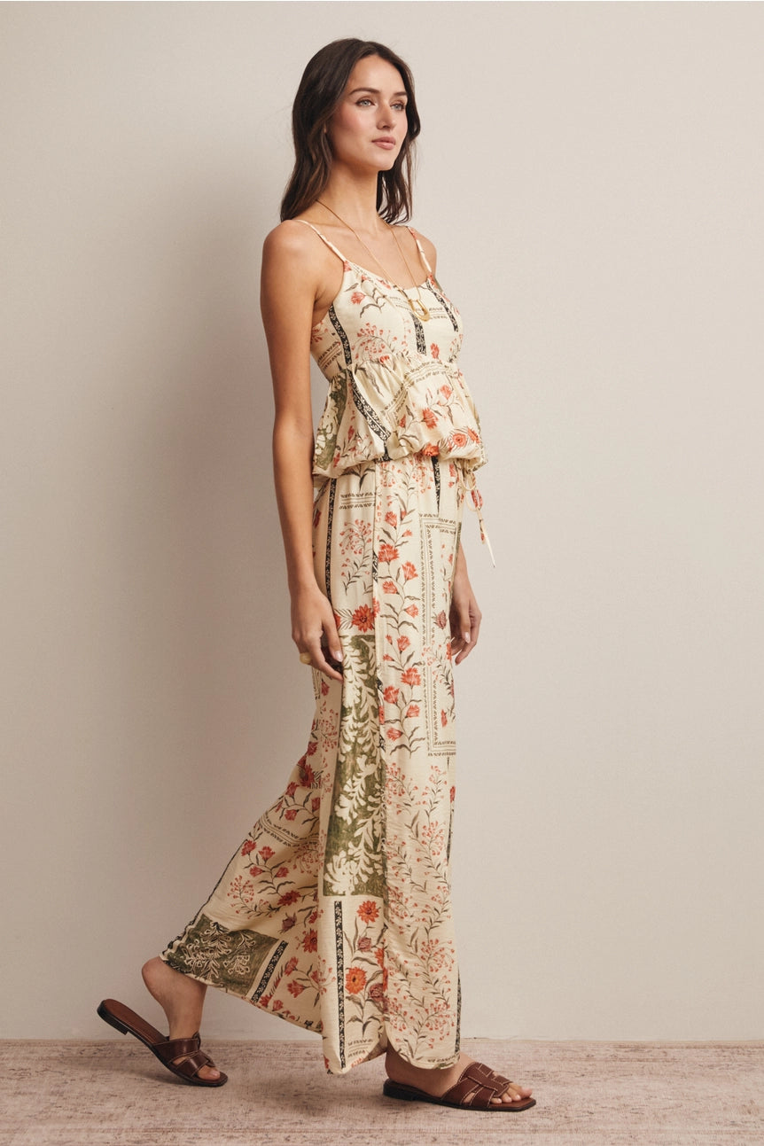 Patchwork Floral Wide-Leg Pants