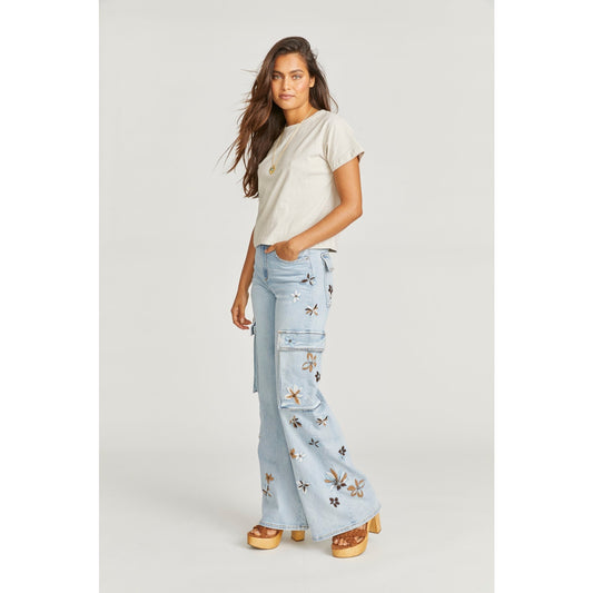 DRIFTWOOD Wide Leg Cargo X Indigo Detached Jeans