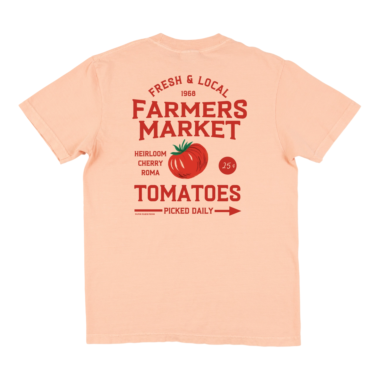 Tomato Farmers Market Tee - Peachy Pink