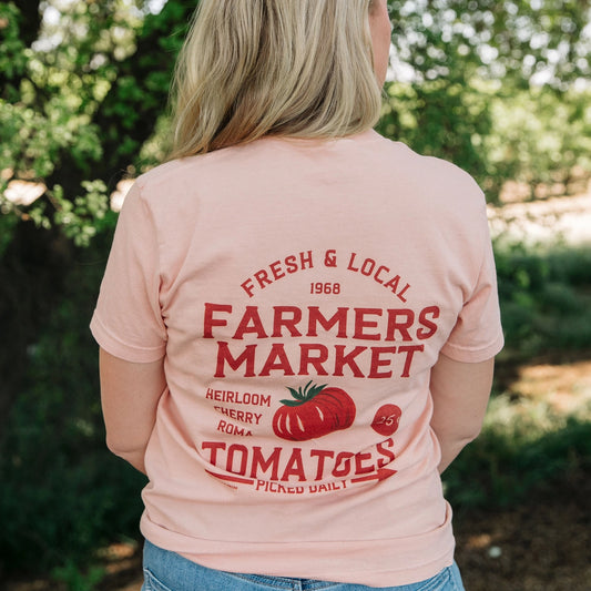 Tomato Farmers Market Tee - Peachy Pink
