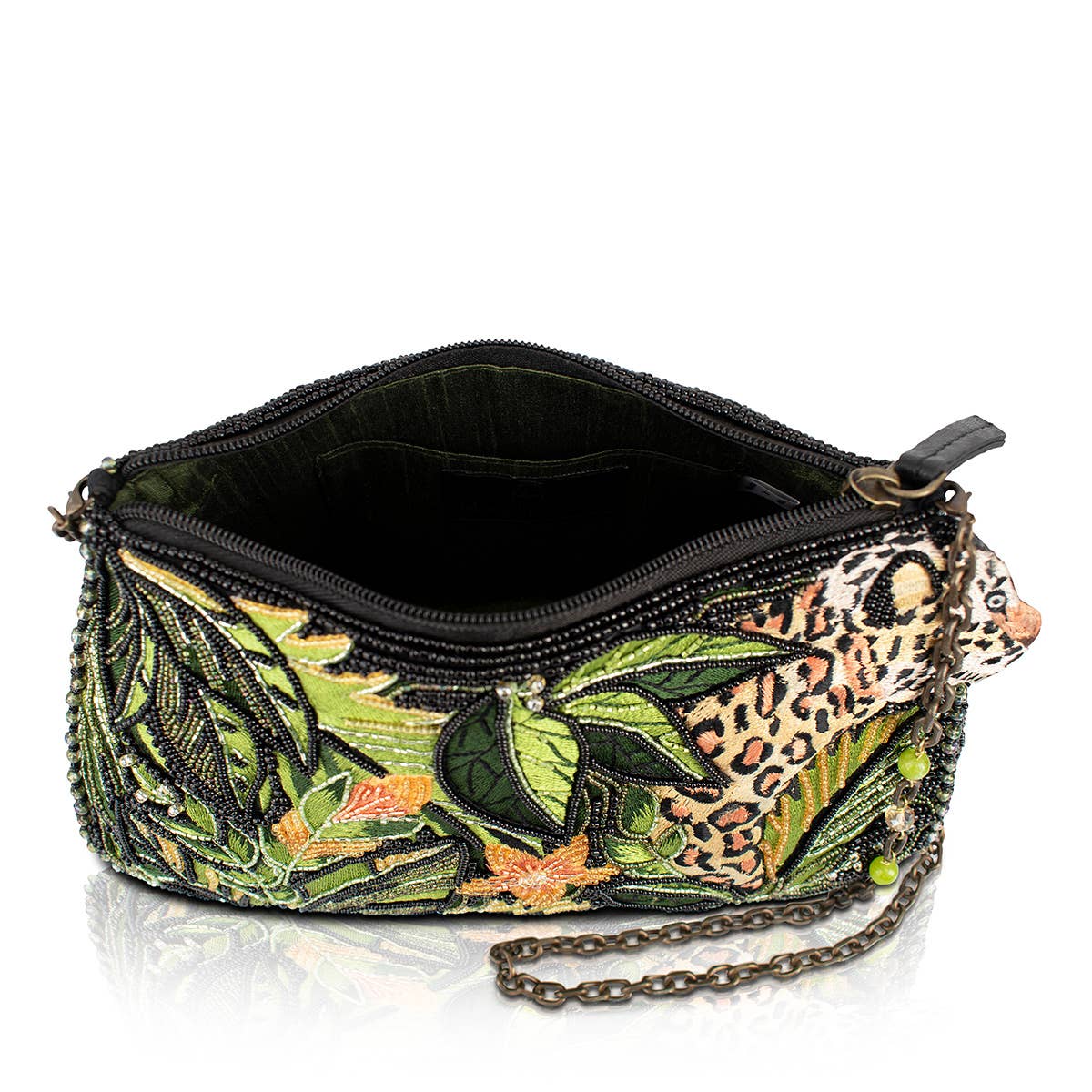 Mary Frances Spot On Beaded Leopard in Jungle Crossbody Handbag