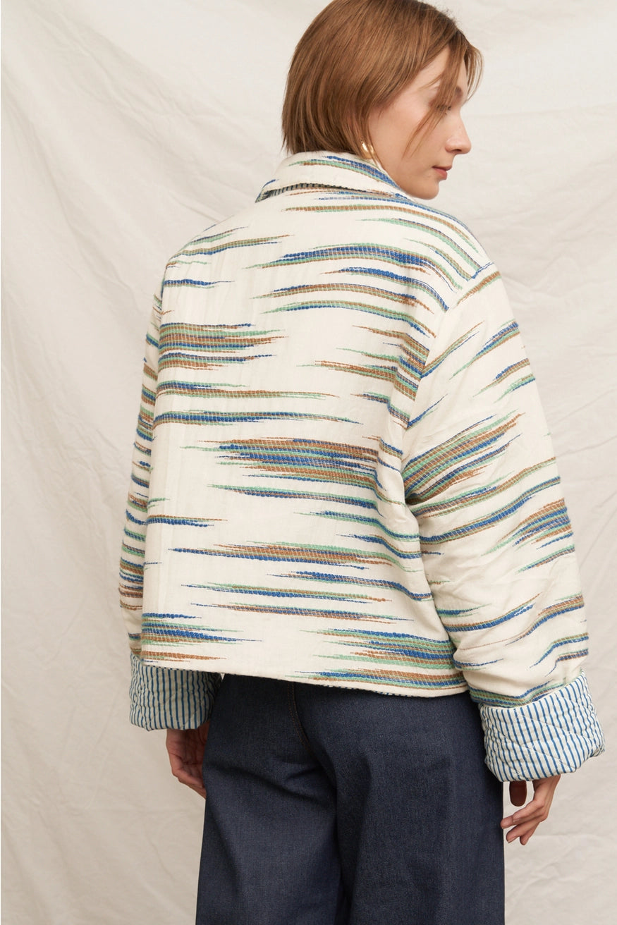 Geo Printed Quilted Jacket