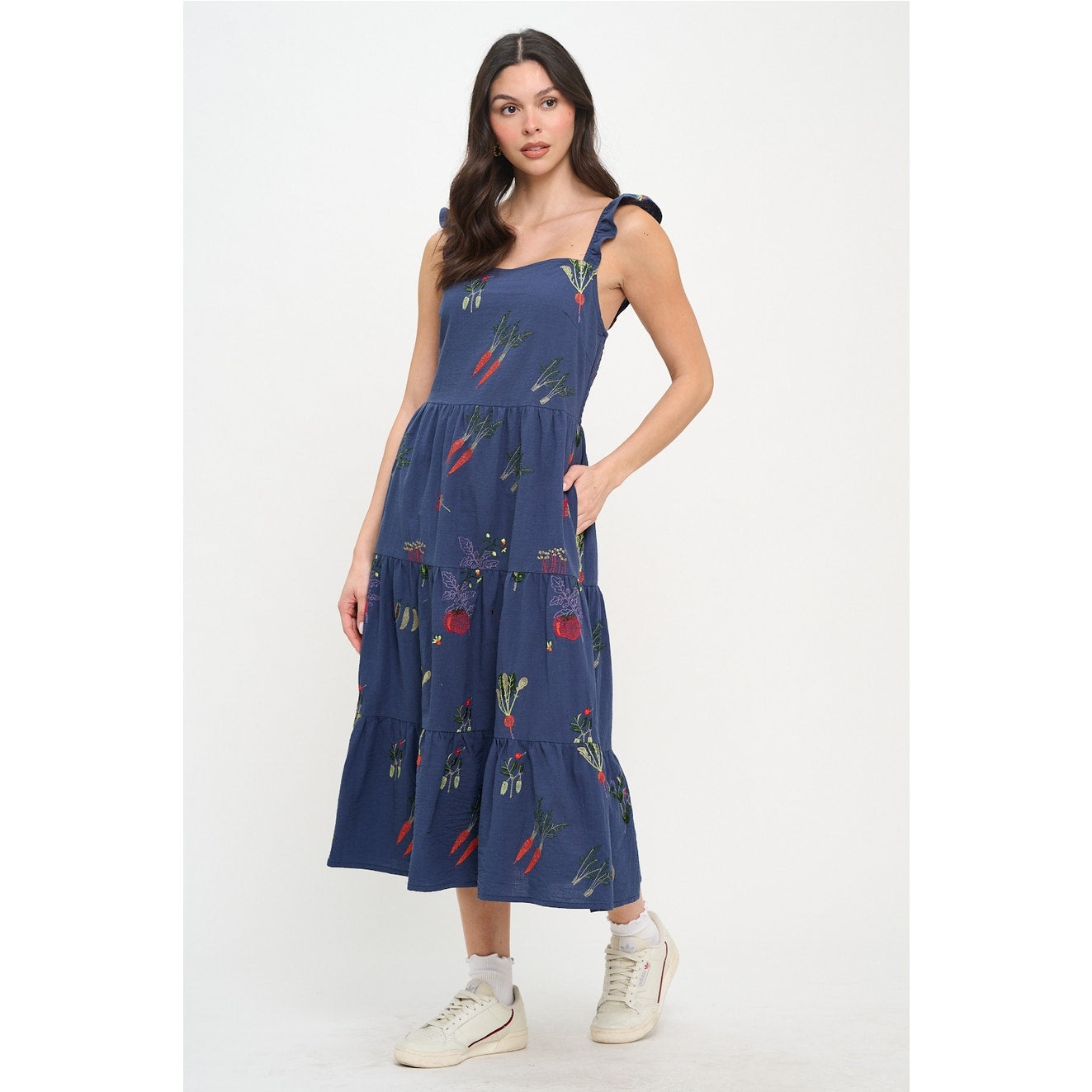Veggie Garden Embroidered Dress