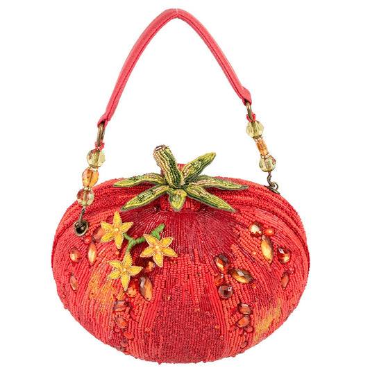 Mary Frances Pomodoro Red Tomato Beaded Handbag