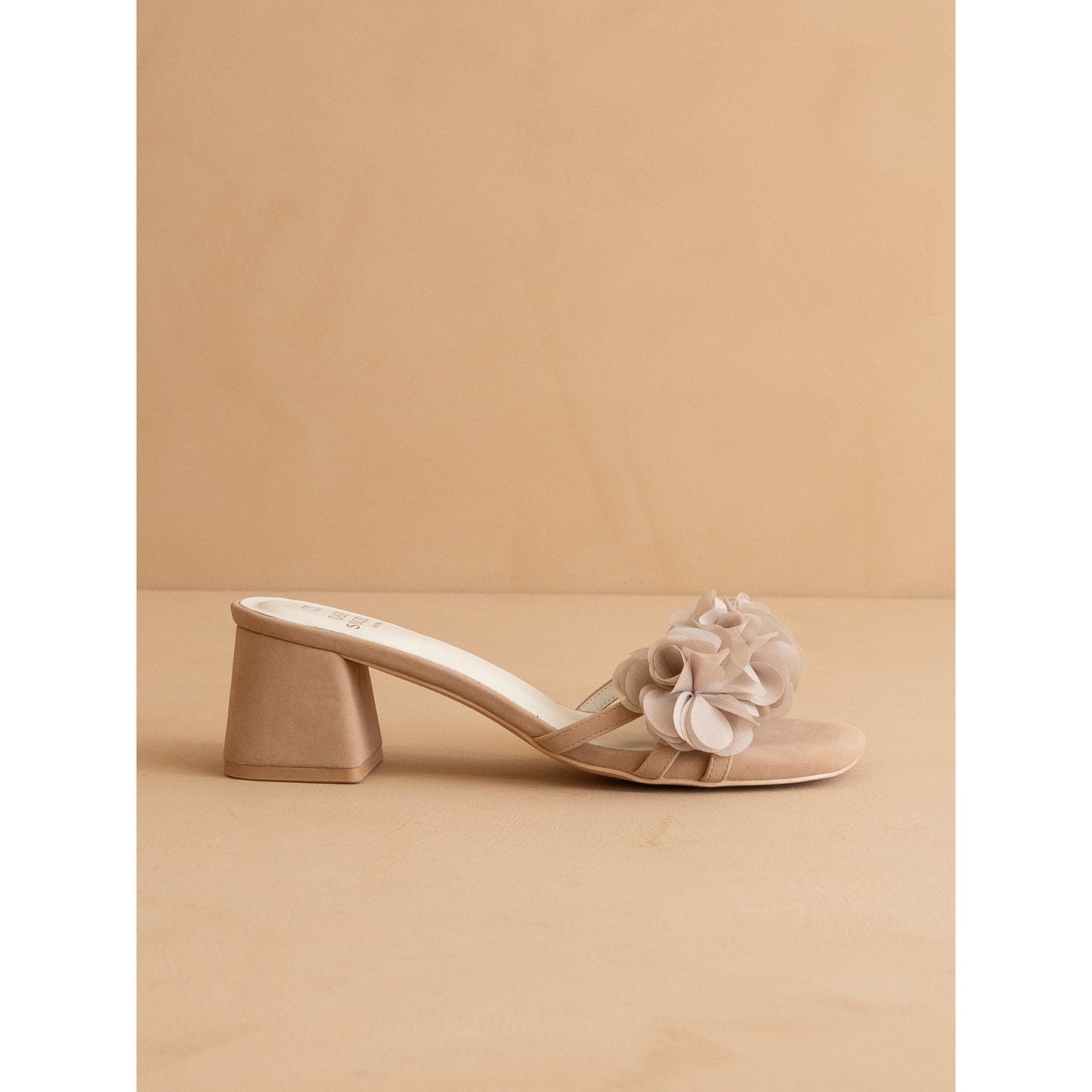 The Noor Dusty Pink Romantic Petal Detail Heels