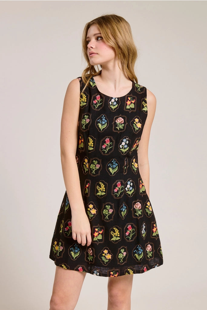 Floral Print Shift Mini Dress