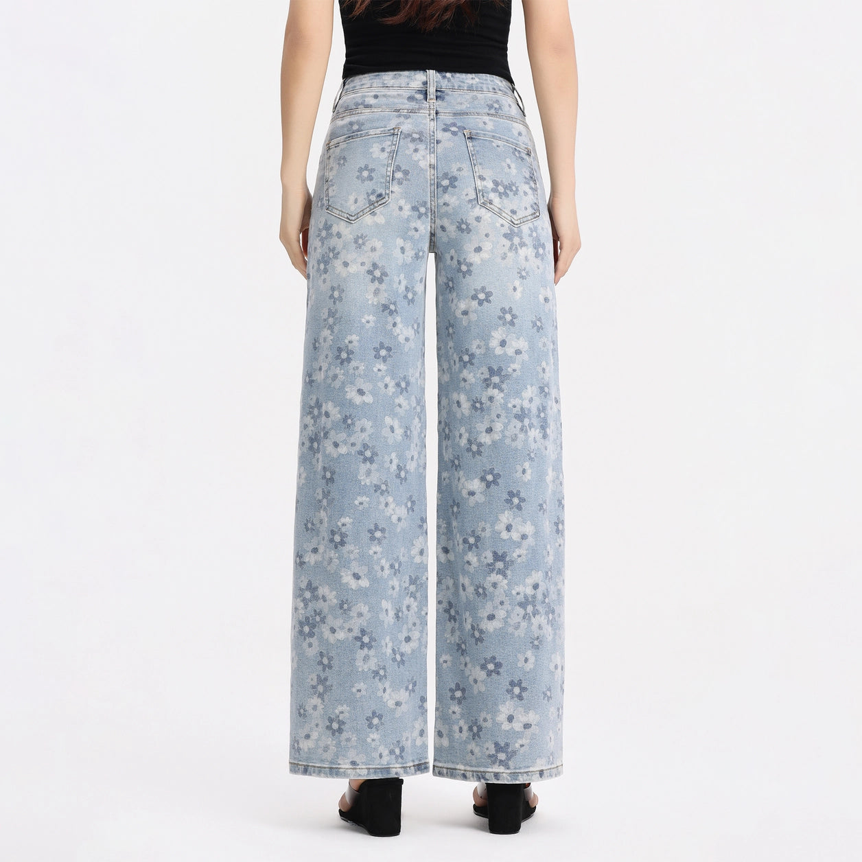 Daisy High-Rise Wide Leg Denim Jeans