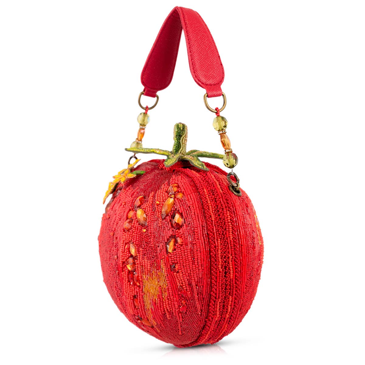Mary Frances Pomodoro Red Tomato Beaded Handbag