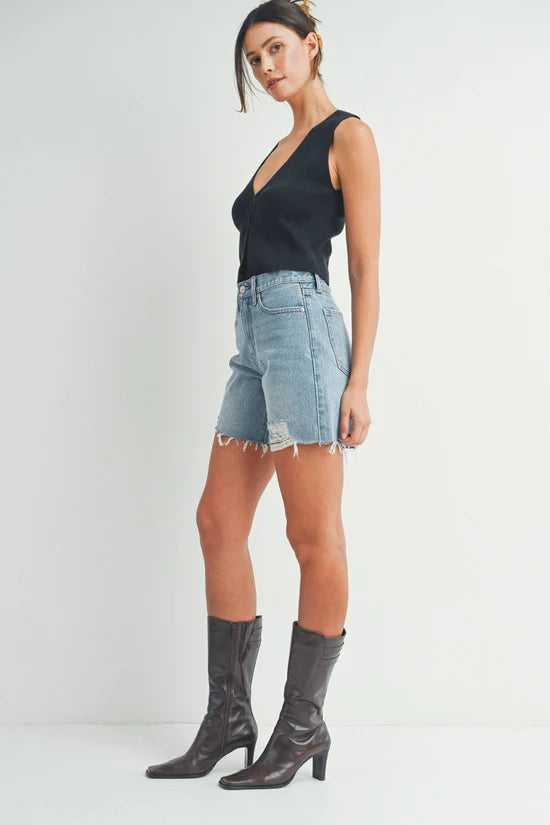 Slightly Distressed Walking Shorts