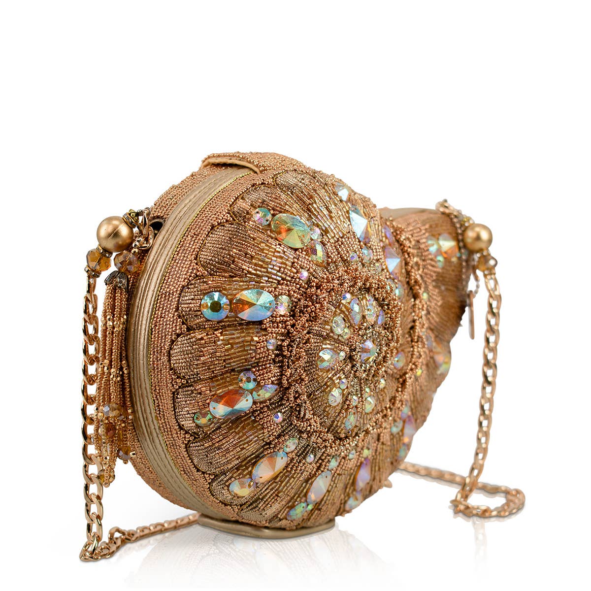 Mary Frances Gold Coast Sea Shell Shaped Crossbody Handbag