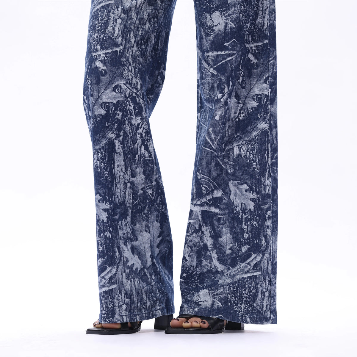 Woodland Mid-Rise Wide Leg Jeans