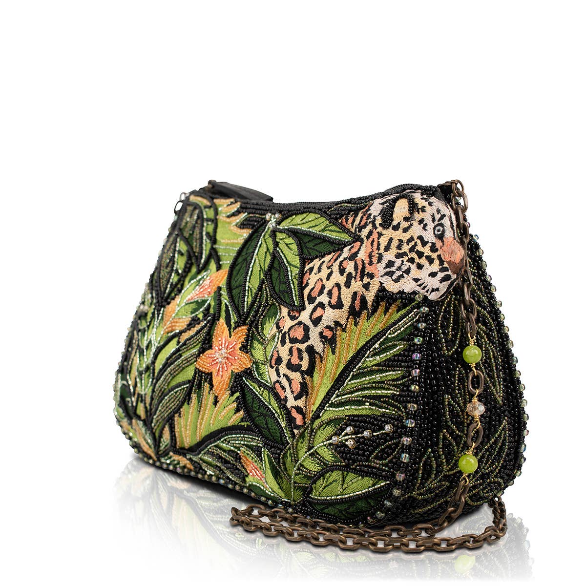 Mary Frances Spot On Beaded Leopard in Jungle Crossbody Handbag