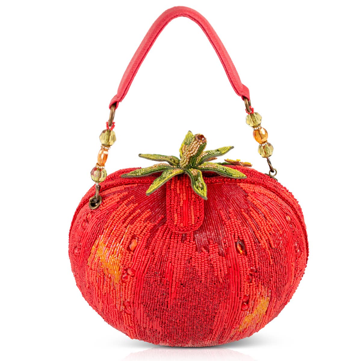 Mary Frances Pomodoro Red Tomato Beaded Handbag