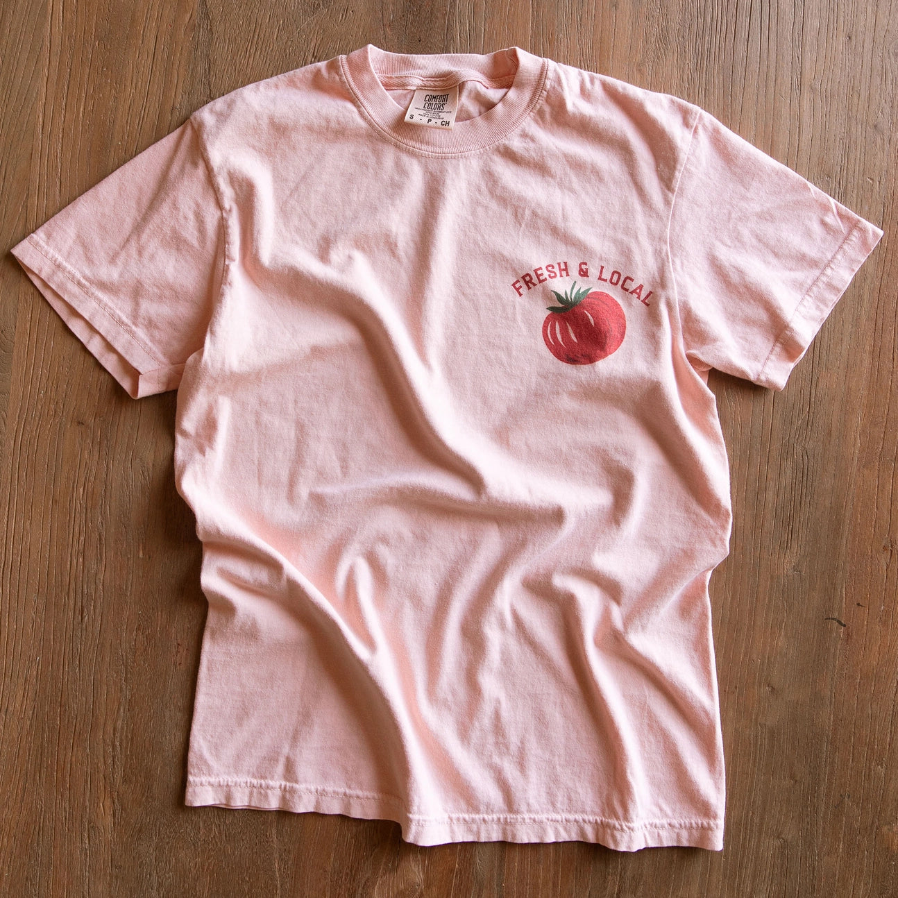 Tomato Farmers Market Tee - Peachy Pink