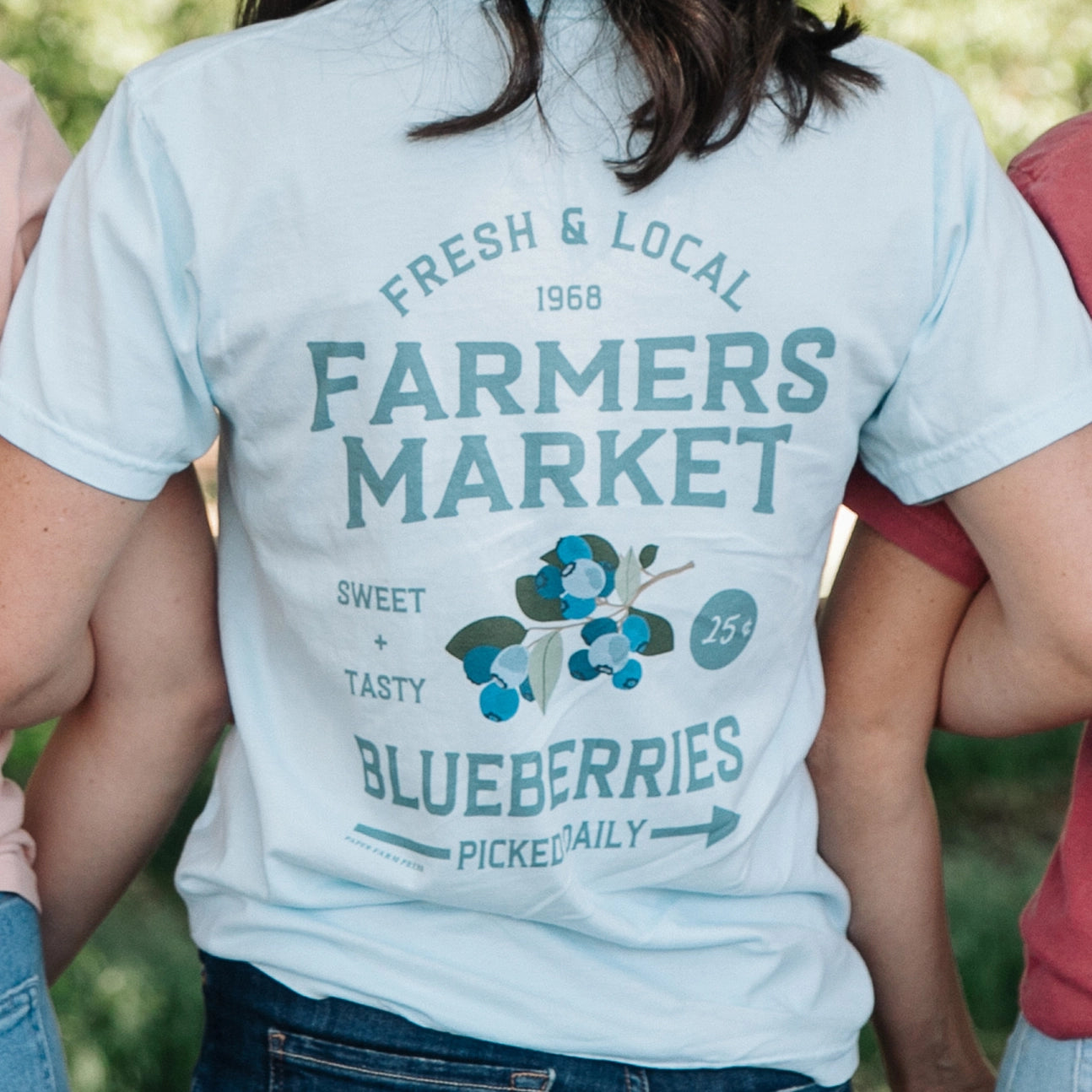Blueberry Farmers Market Tee - Chambray