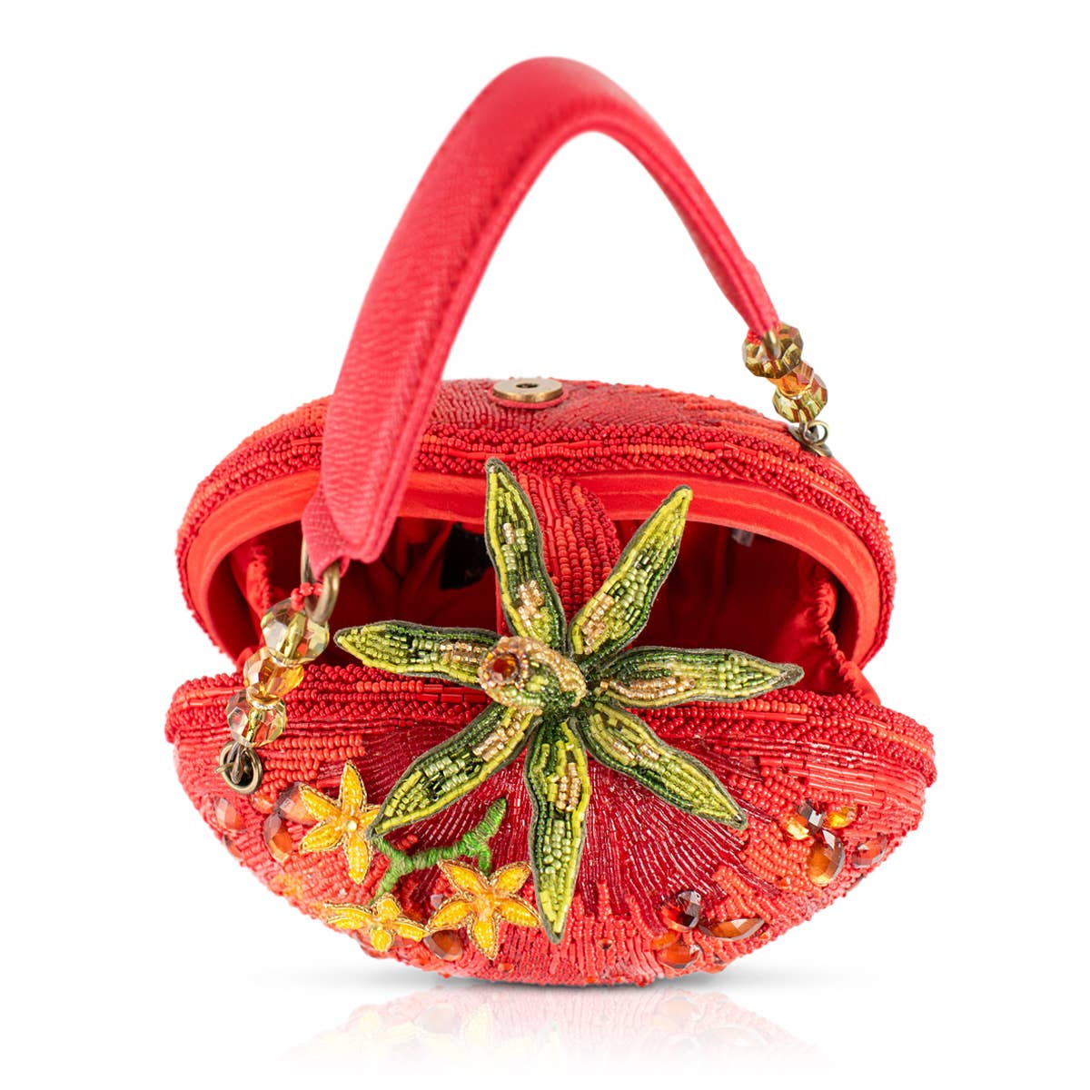 Mary Frances Pomodoro Red Tomato Beaded Handbag