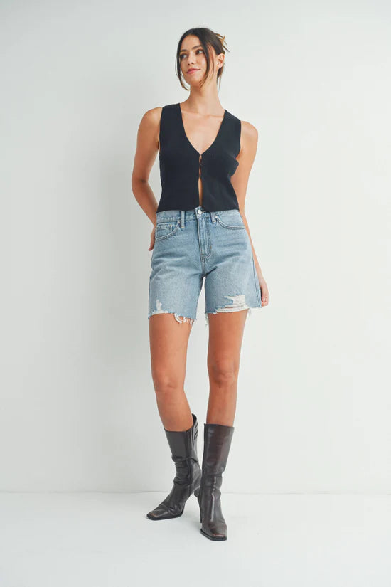 Slightly Distressed Walking Shorts