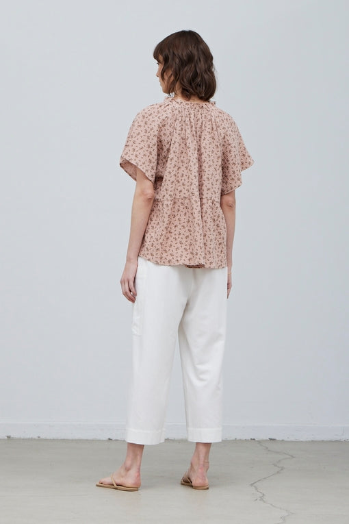 Grade & Gather - Floral Print Gauze Blouse