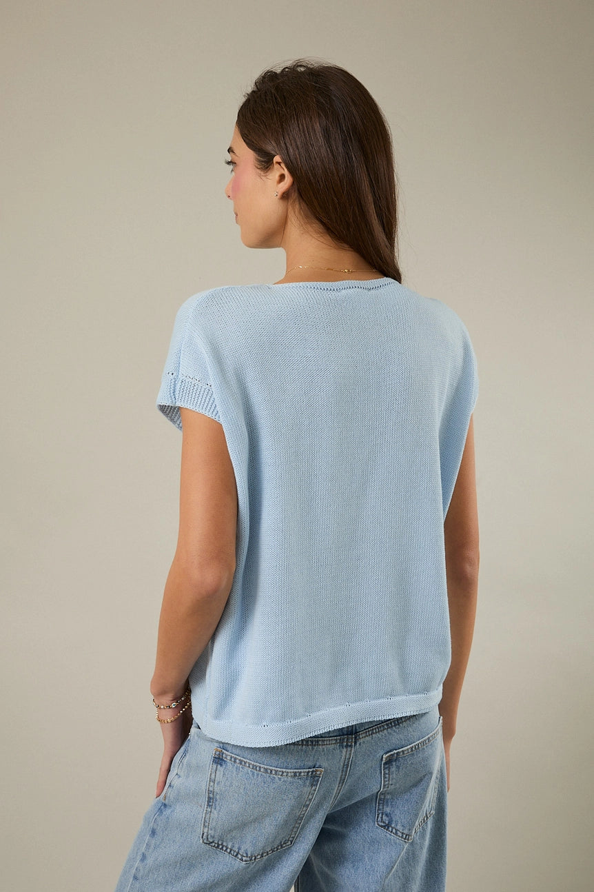 Lemon Patched Knit Top