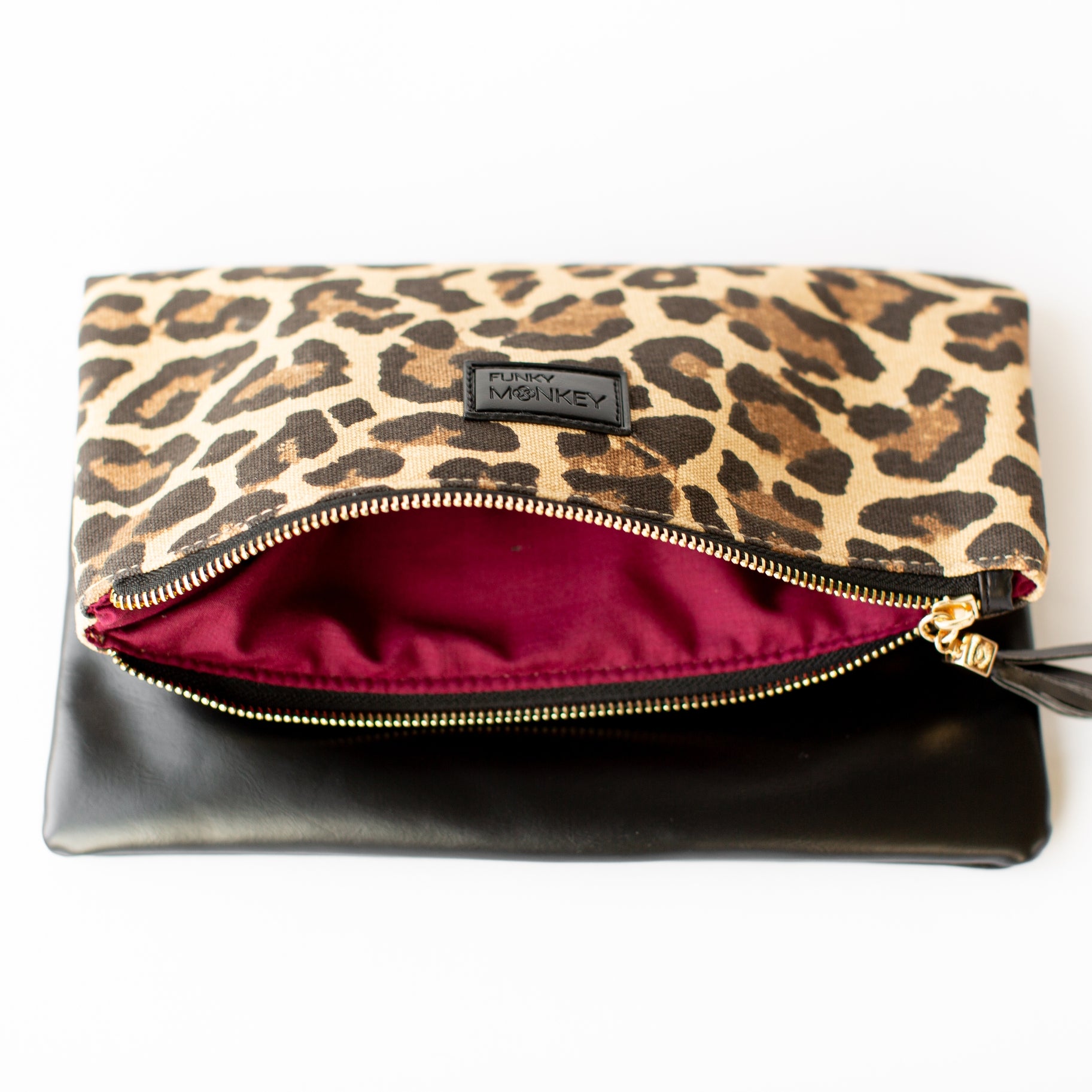 Fold Over Leopard Clutch - Wild Luxe Boutique