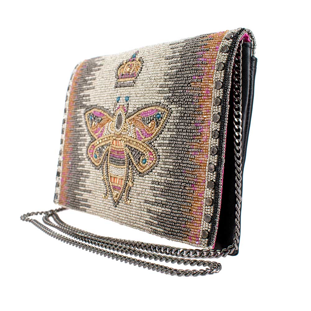 Mary Frances Queen Bee Leather Crossbody Handbag