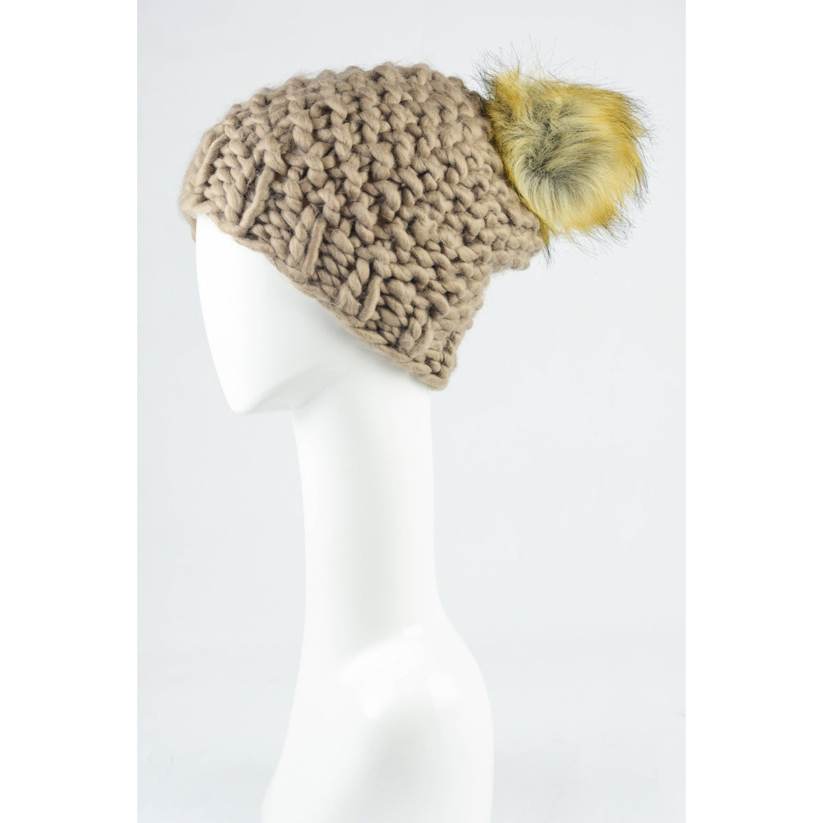 Oversized Chunky Pom Beanie - Wild Luxe Boutique