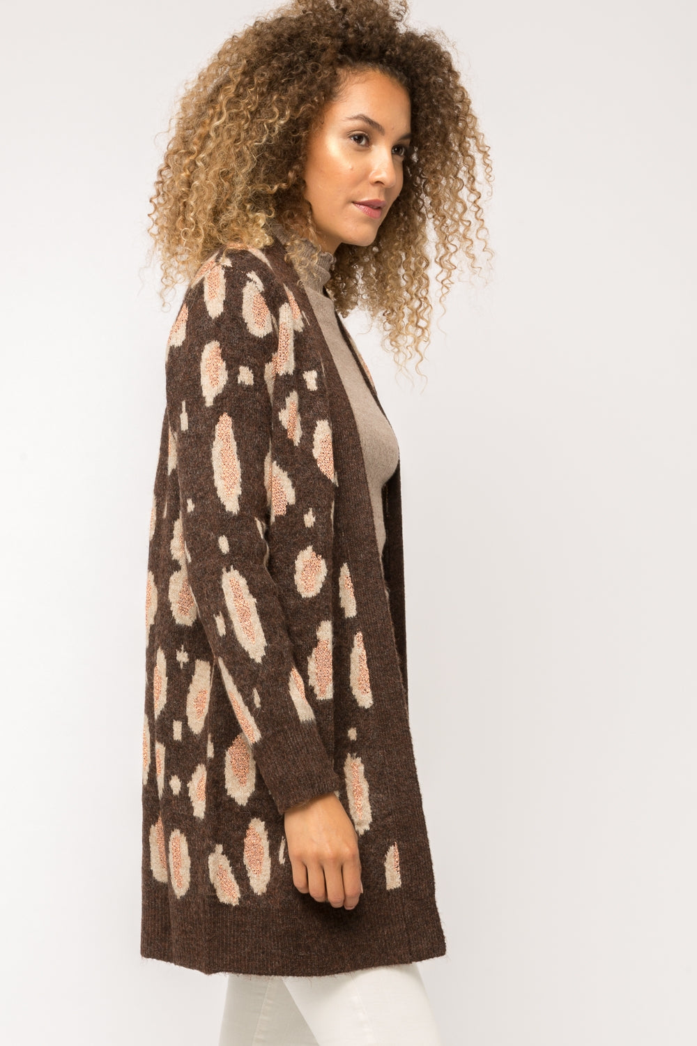 Leopard Mix Lurex Cardigan Sweater - Wild Luxe Boutique