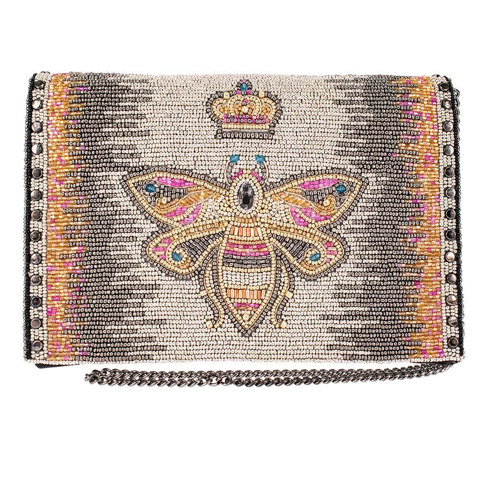 Mary Frances Queen Bee Leather Crossbody Handbag