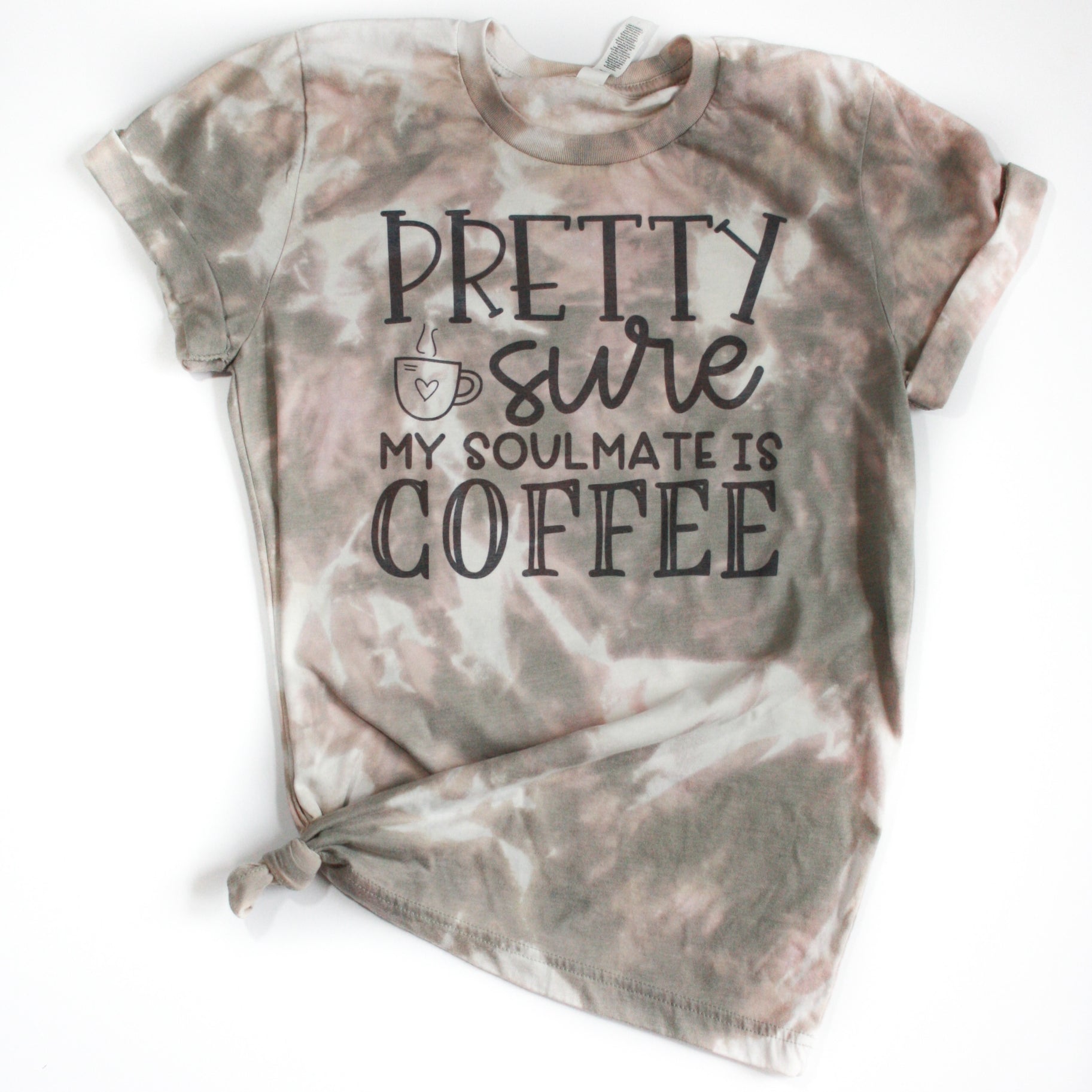 Coffee Is My Soulmate Bleached Graphic Tee - Wild Luxe Boutique