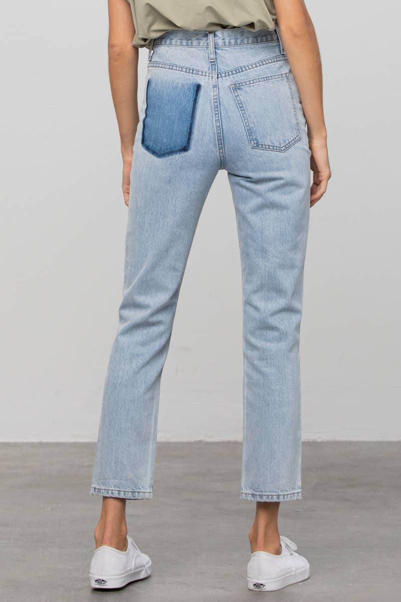 Ivy High Waist Ripped Tapered Jeans