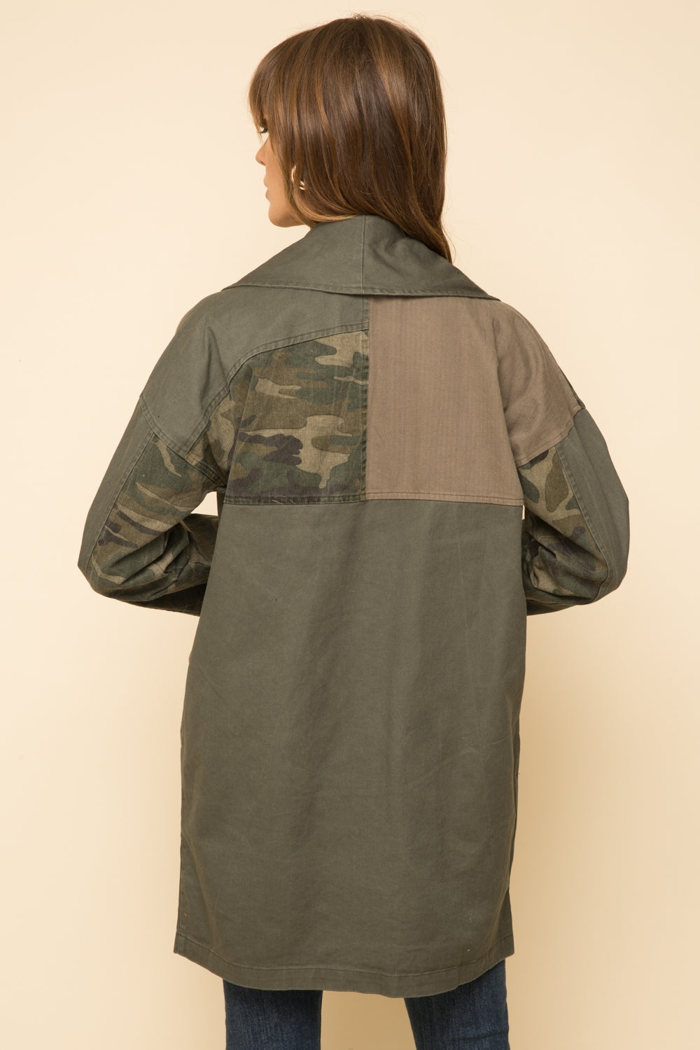Washed Camo Patchwork Jacket - Wild Luxe Boutique